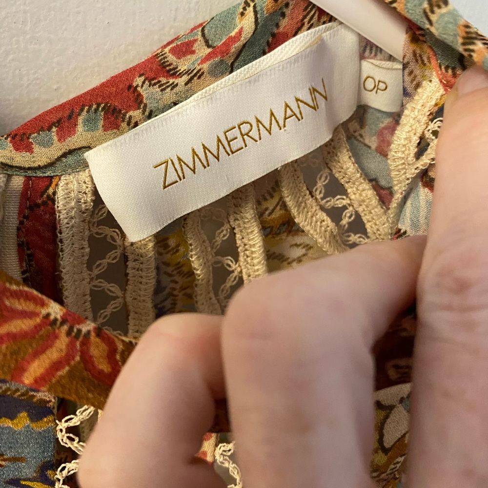 Zimmermann Luminosity Panelled Midi Dress Size AU 0P/US 2 - Picture 5 of 13